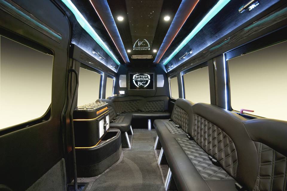 Inside if Sprinter Limo