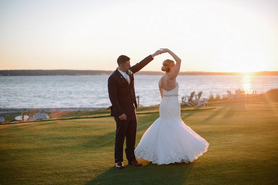 Sunset couple portrait