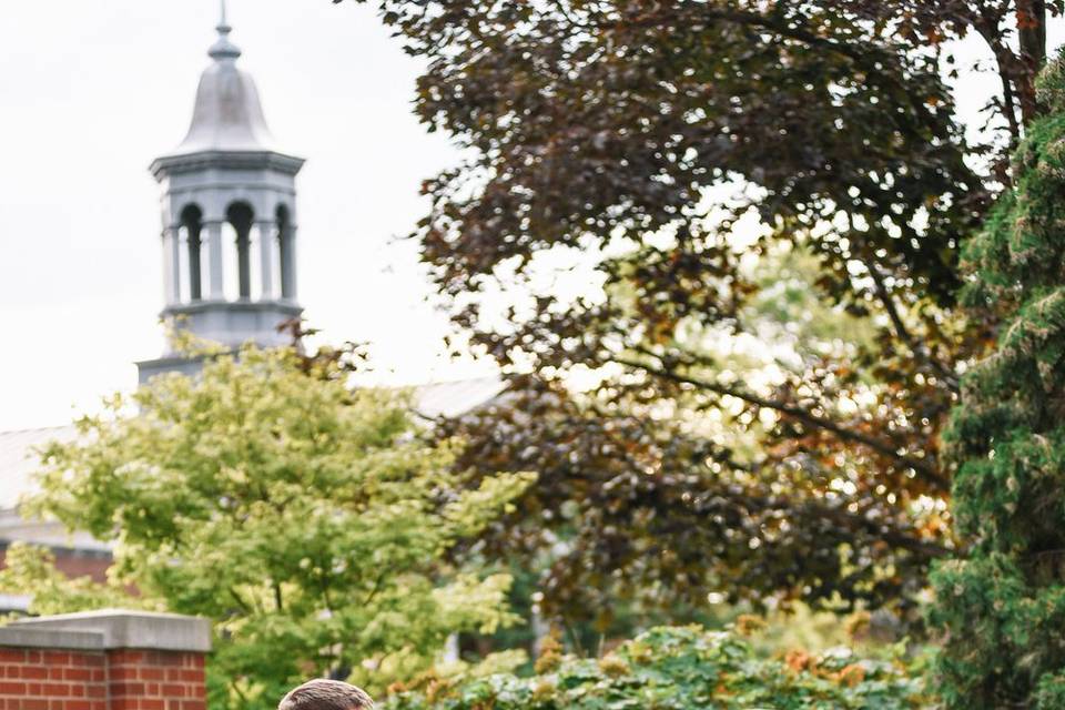 Couples portrait at Lovett Hall