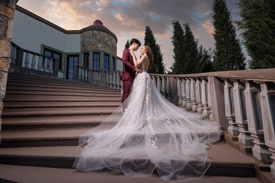 Italian wedding staircase