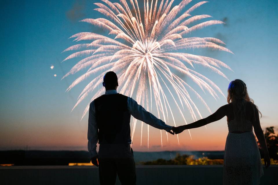 Rooftop fireworks