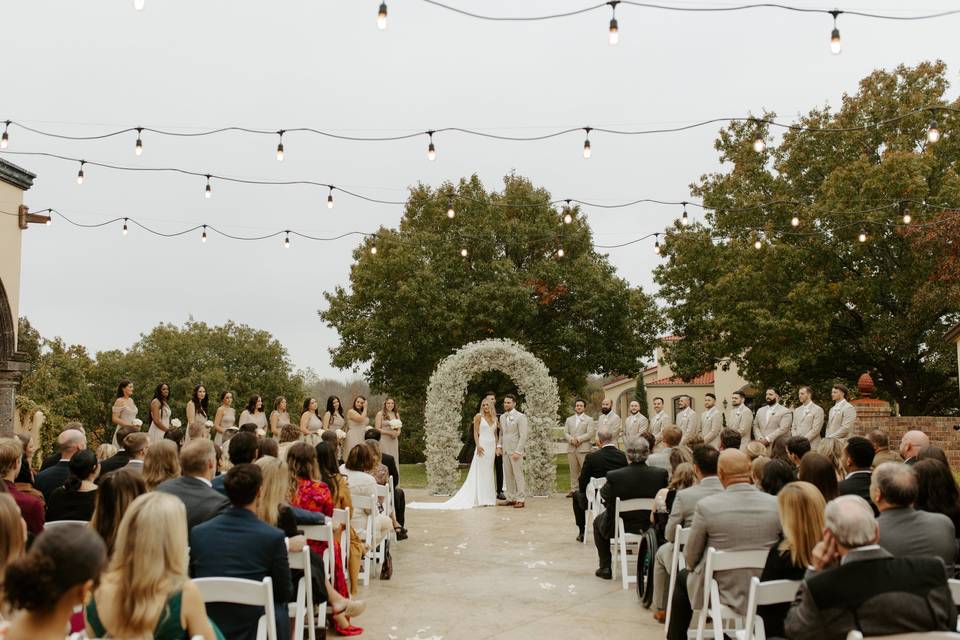 Outdoor wedding ceremony