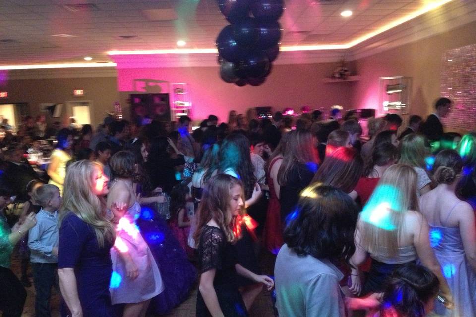 Guests dancing