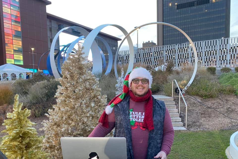 Jason at the tree lighting