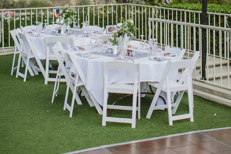 Wedding reception area