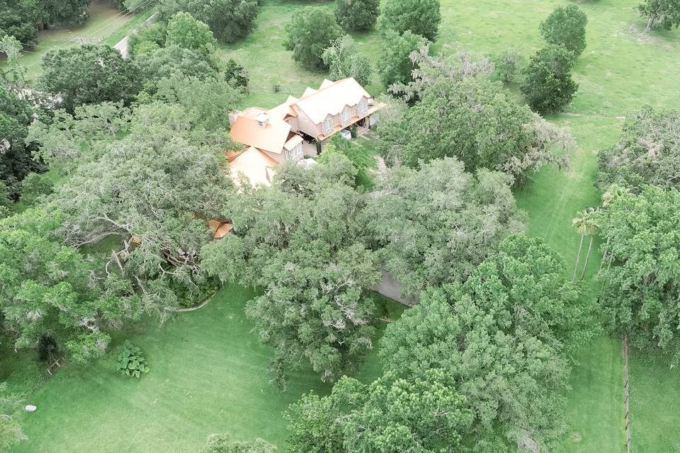 Aerial shot of The Lodge
