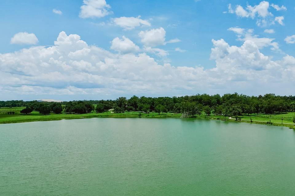 Aerial lake views