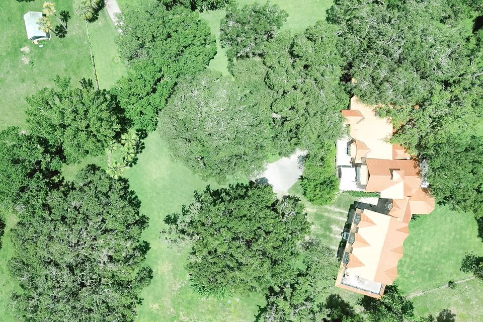 Aerial shot of The Lodge