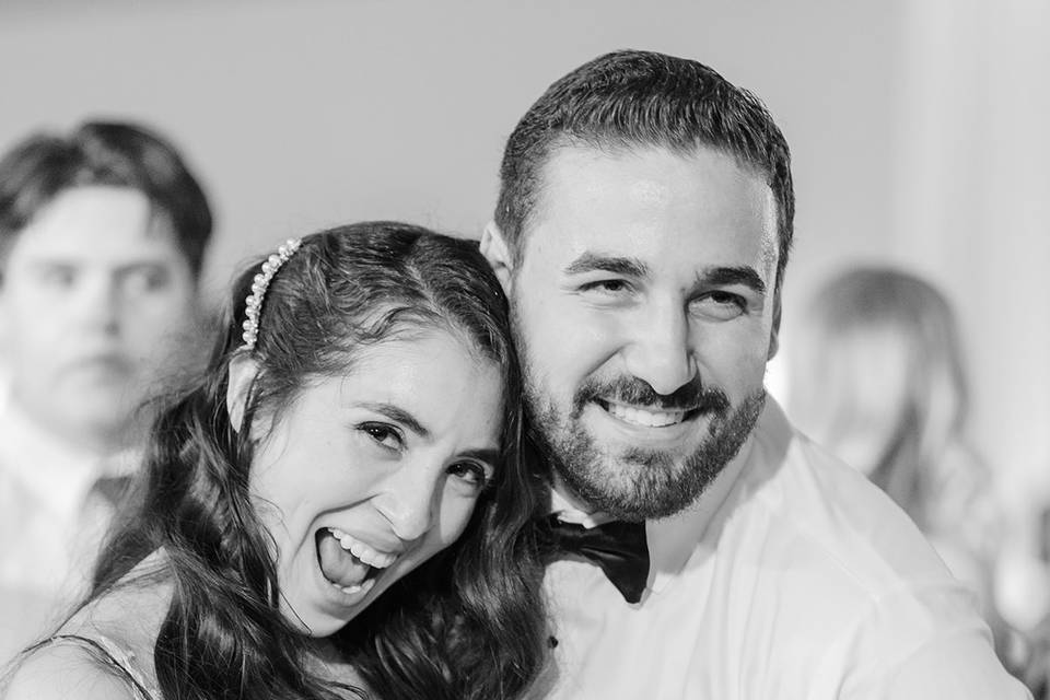 Bride and Groom on Dance Floor