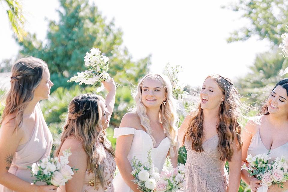 Bride and Bridesmaids