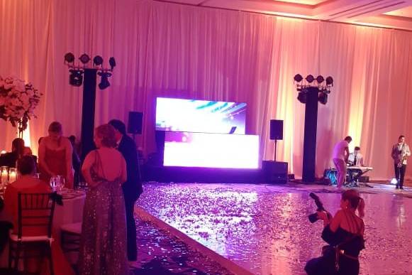 Dance floor and LED screen