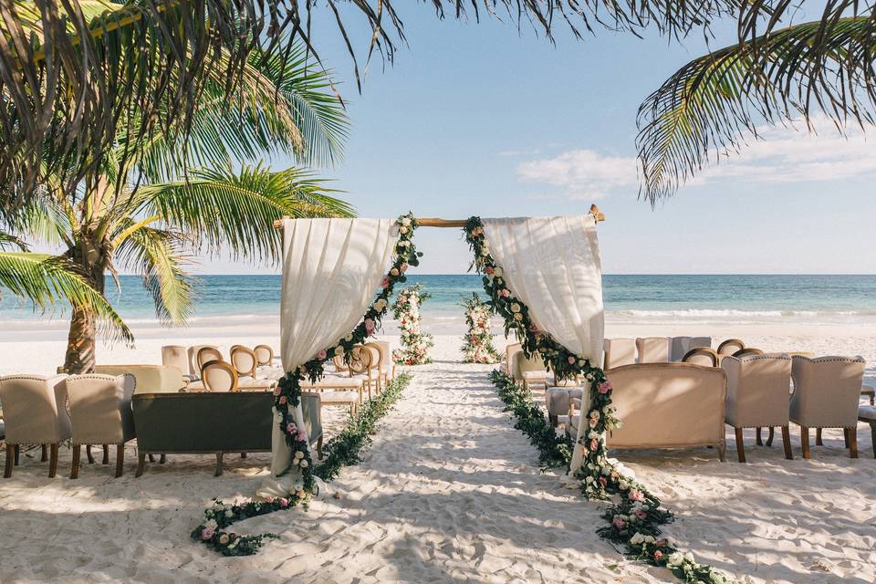 Ceremony and flowers