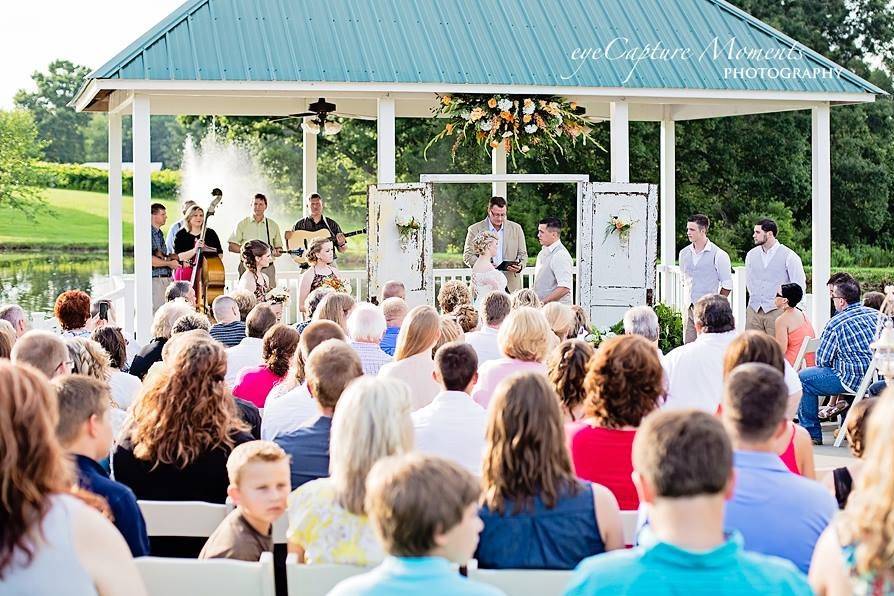 A gazebo ceremony