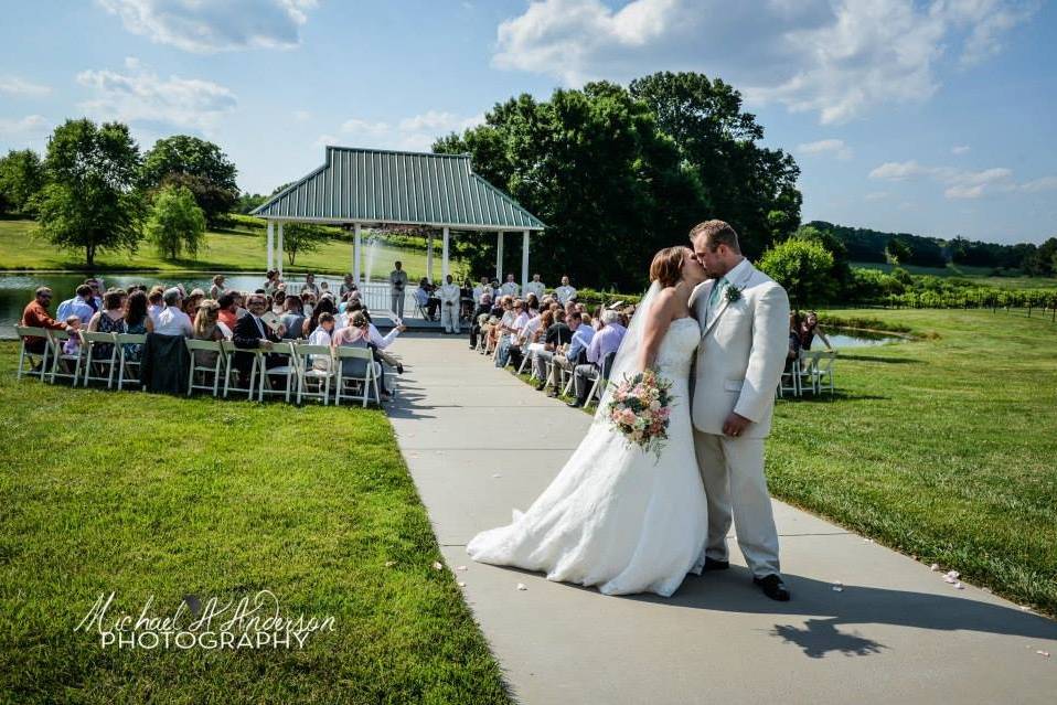 A gazebo ceremony