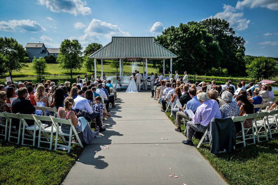 A gazebo ceremony