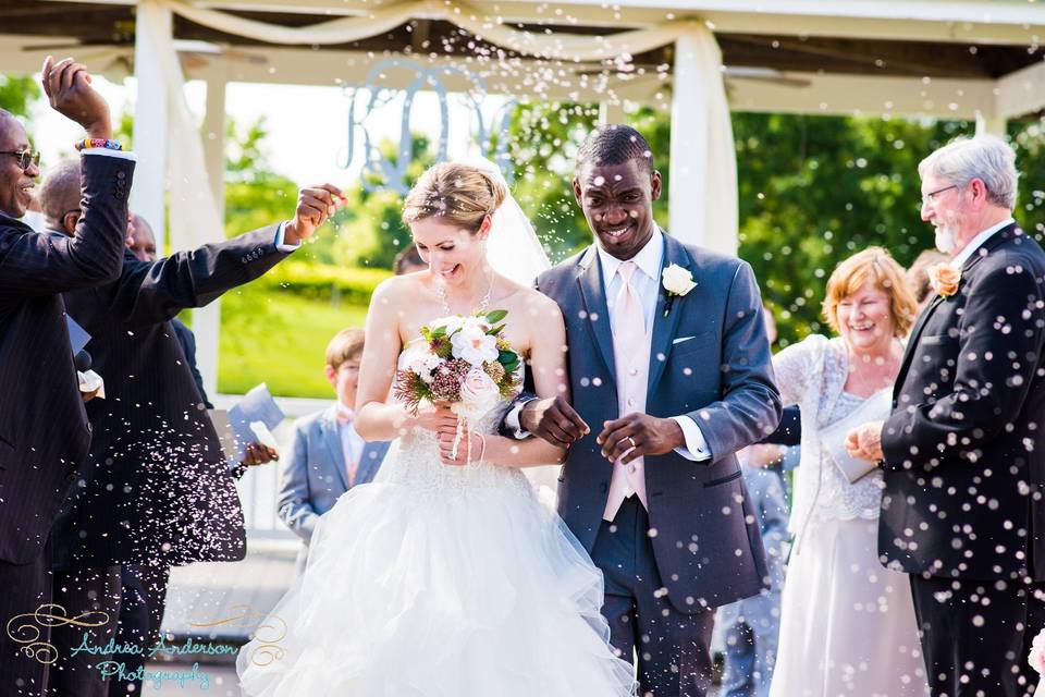 A gazebo ceremony