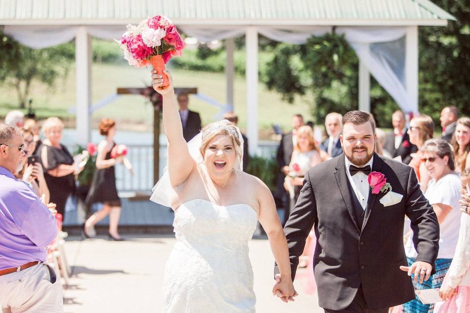 A gazebo ceremony