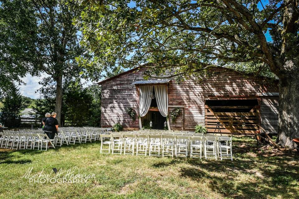 A barn ceremony