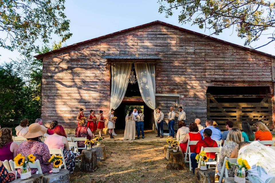 A barn ceremony