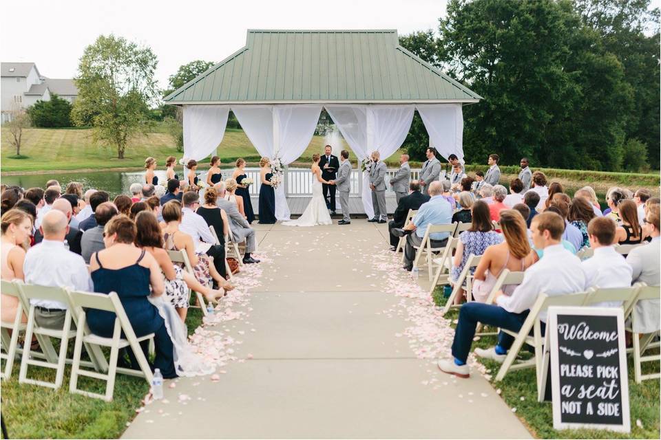 A gazebo ceremony