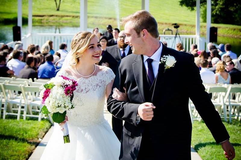 A gazebo ceremony