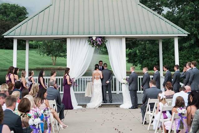 A gazebo ceremony