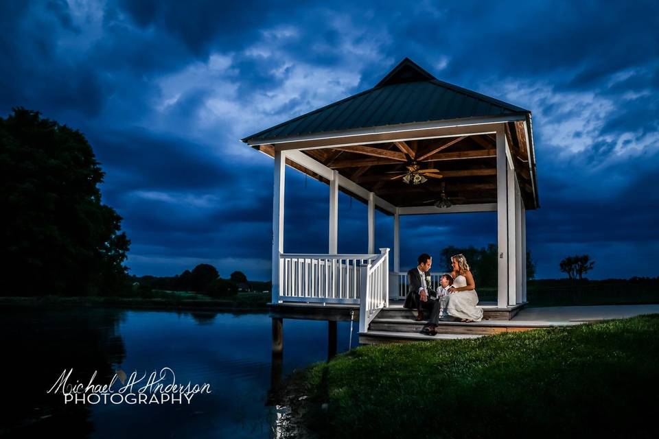 A gazebo ceremony