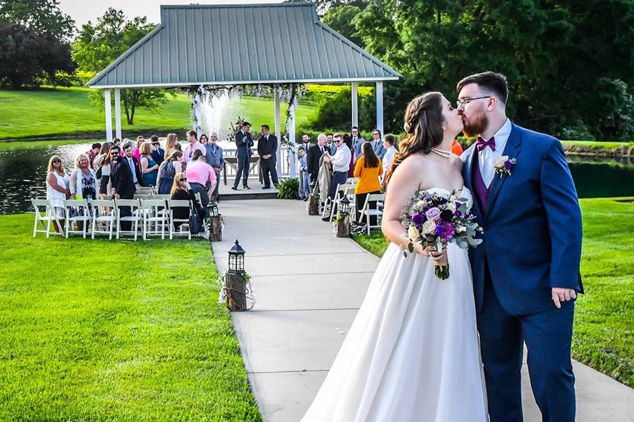 A gazebo ceremony