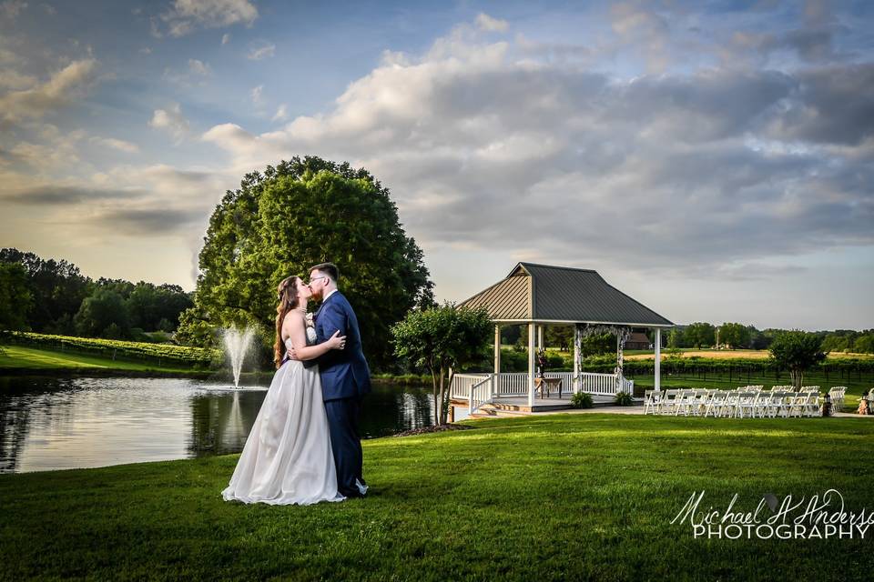 A gazebo ceremony