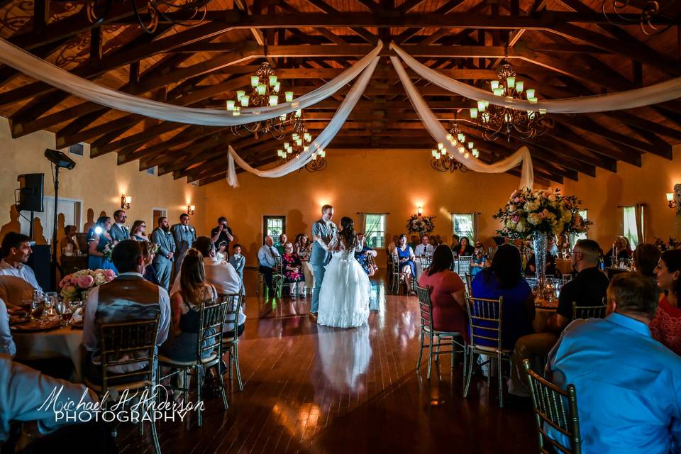 Inside the ballroom