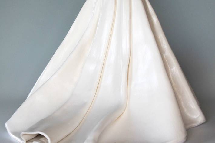 An elegant clay gown