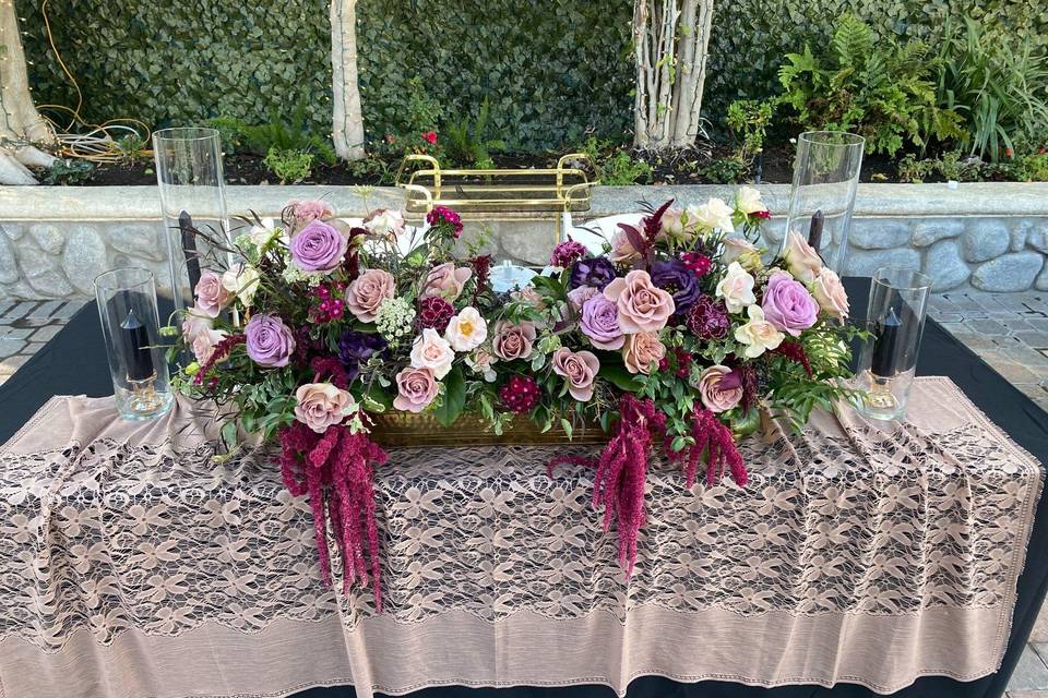 Sweetheart Table Florals