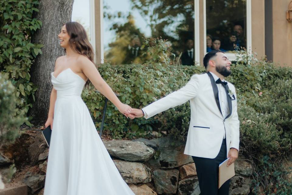 The vows being read
