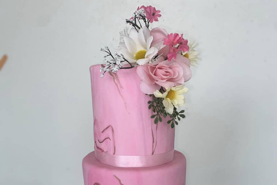 Pink Tiered Cake