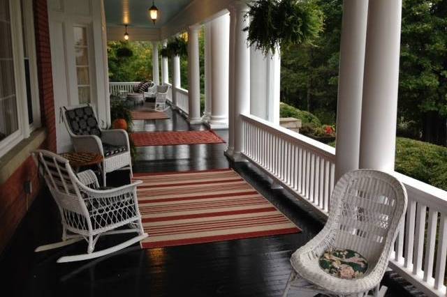 Host an intimate wedding or reception on the front porch of hill crest bed & breakfast