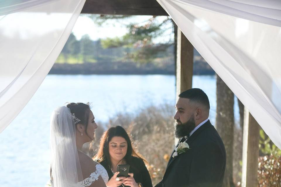 Crystal Lake gazebo, RI