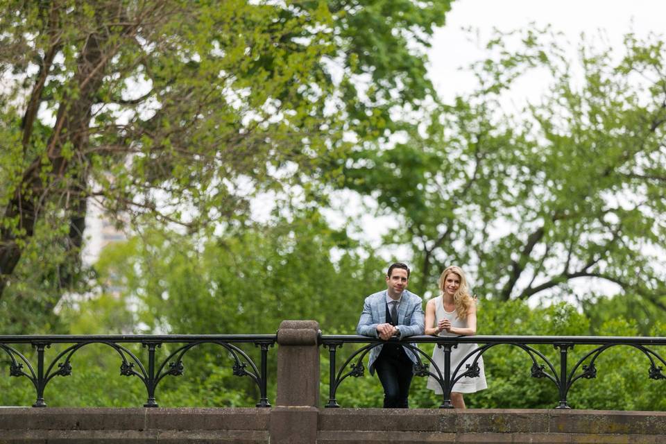 Central park engagement shoot