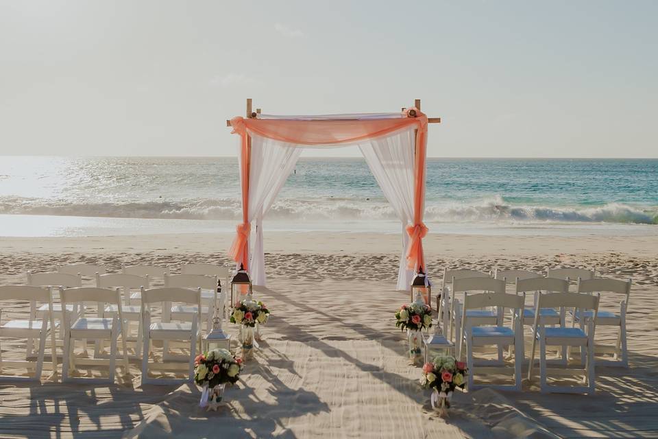 Tropical Romance Beach Wedding