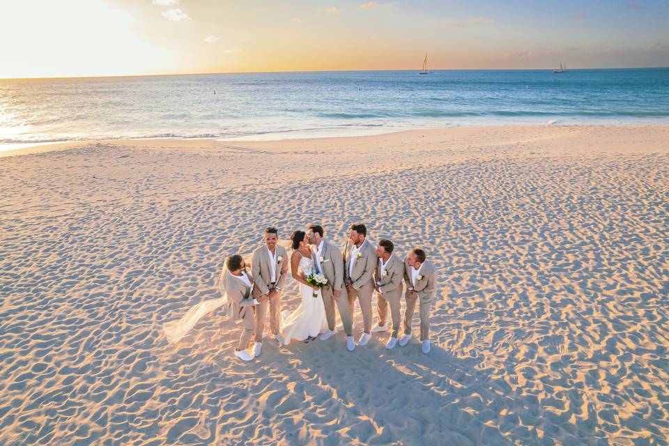 Groomsmen and Bride