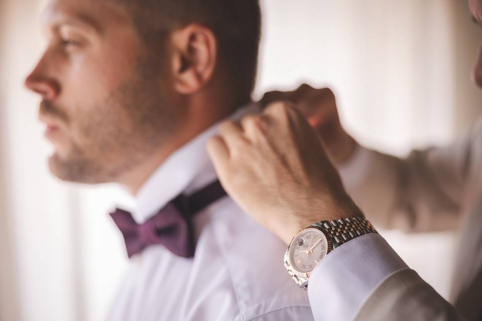 Groom Getting Ready