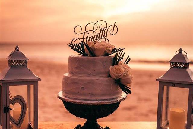 Sunset Wedding Cake