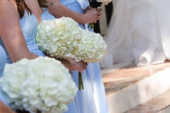 White Hydrangea bouquets