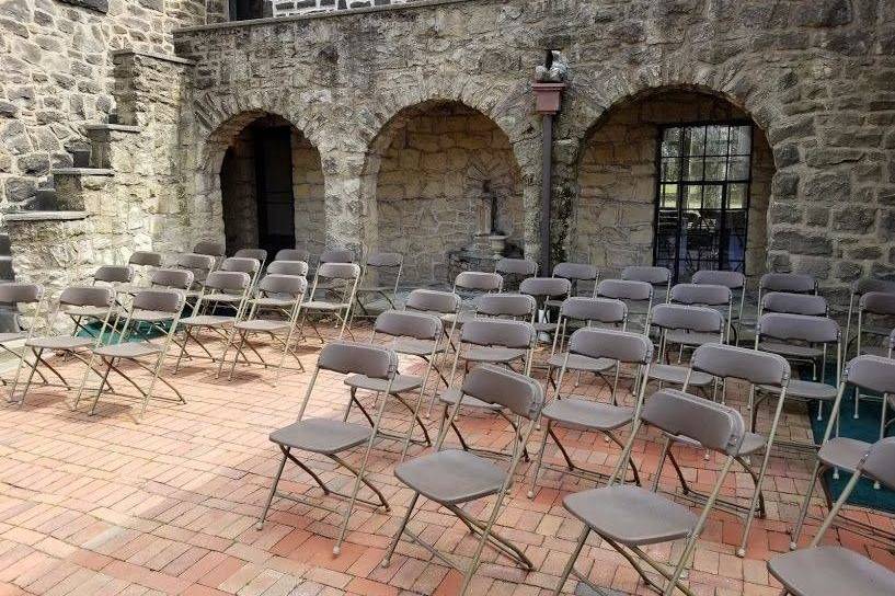 Wedding ceremony area set-up