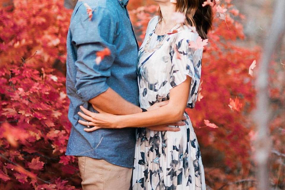 Fall utah engagement photo