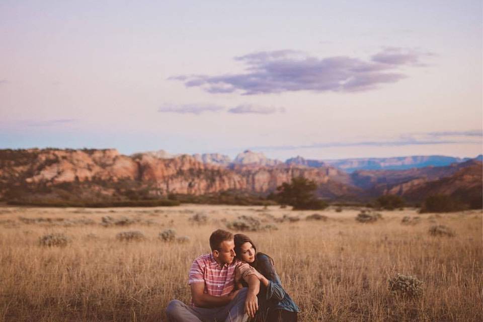 Zion overlook wedding