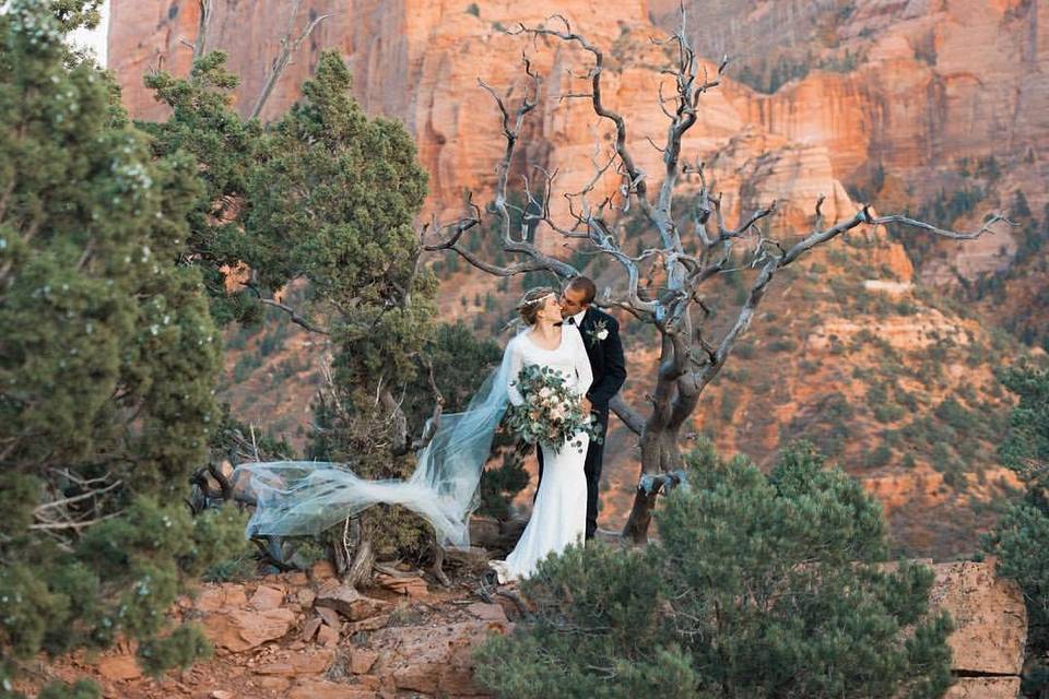 Kolob canyon wedding