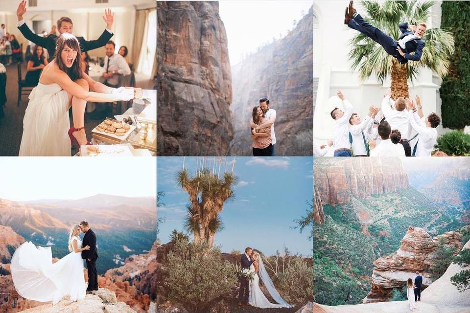 Zion overlook wedding