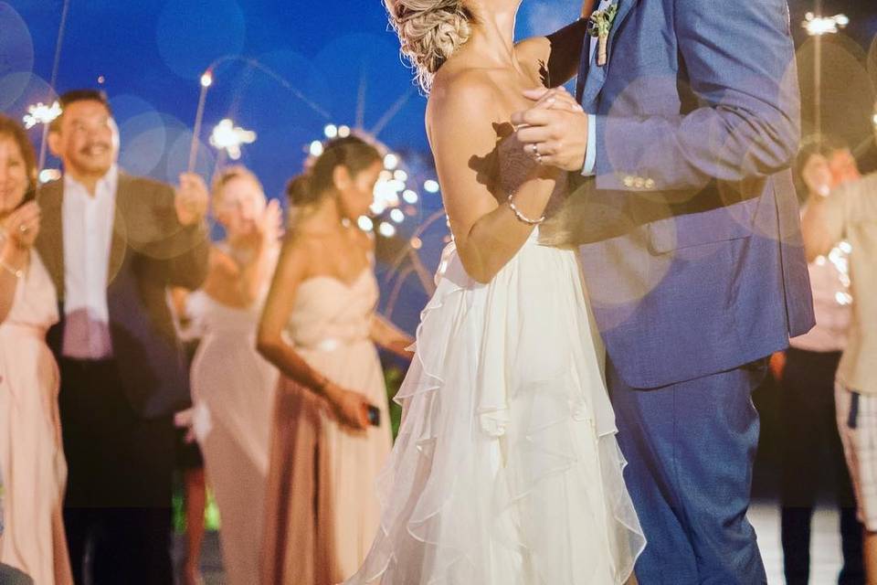 First dance with sparklers