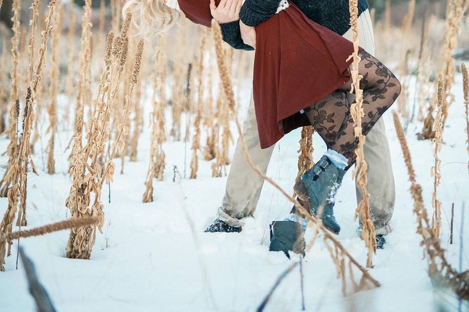 Zion winter engagement