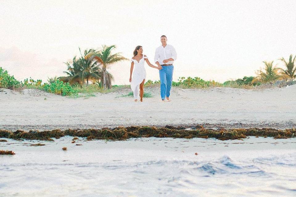 Mexico beach wedding